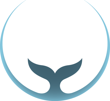 Grey Whale Castle logo featuring a whale’s tail and castle